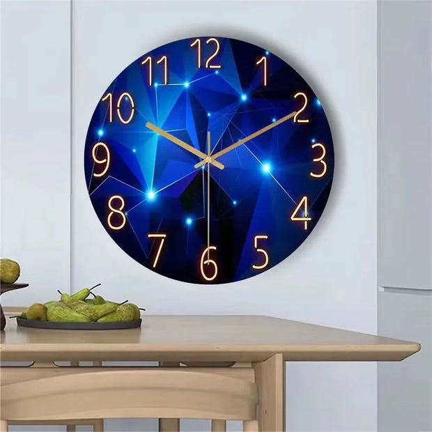 Glass Wall Clock Modern Design